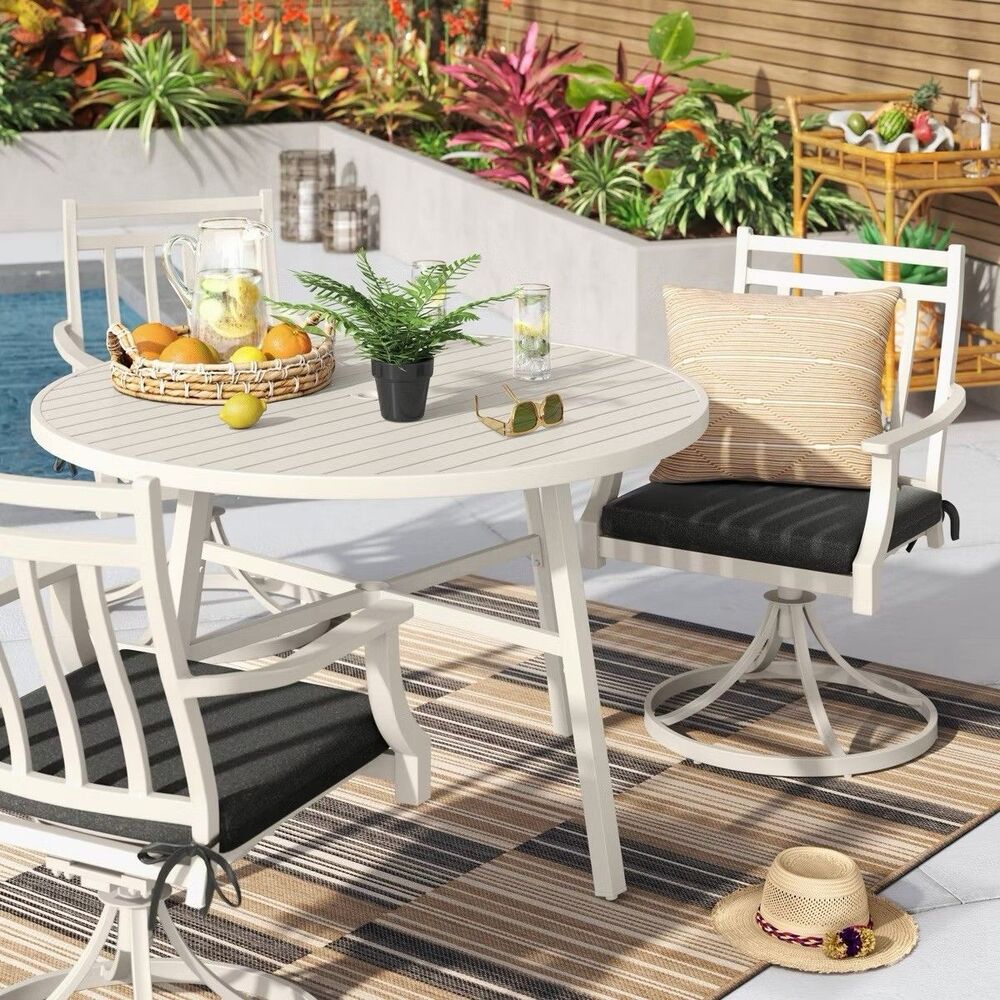 Threshold 18x20 Solid Woven Outdoor Chair Seat Cushion Black Patio - Picture 3 of 5